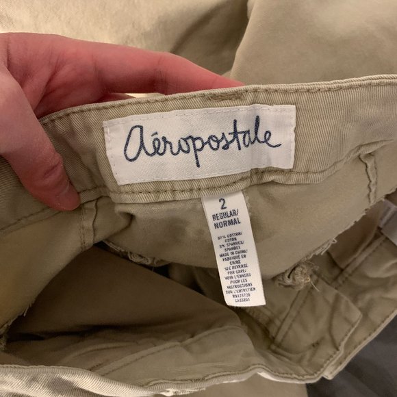 Aeropostale Beige Khaki pants size 2 Regular length - Picture 7 of 15